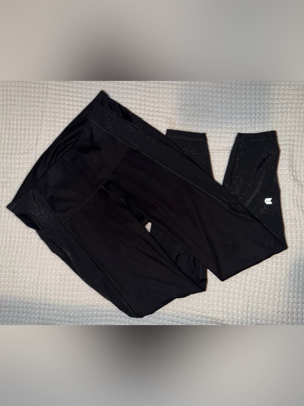 all in motion Black Leggings with Subtle Sparkle Detail